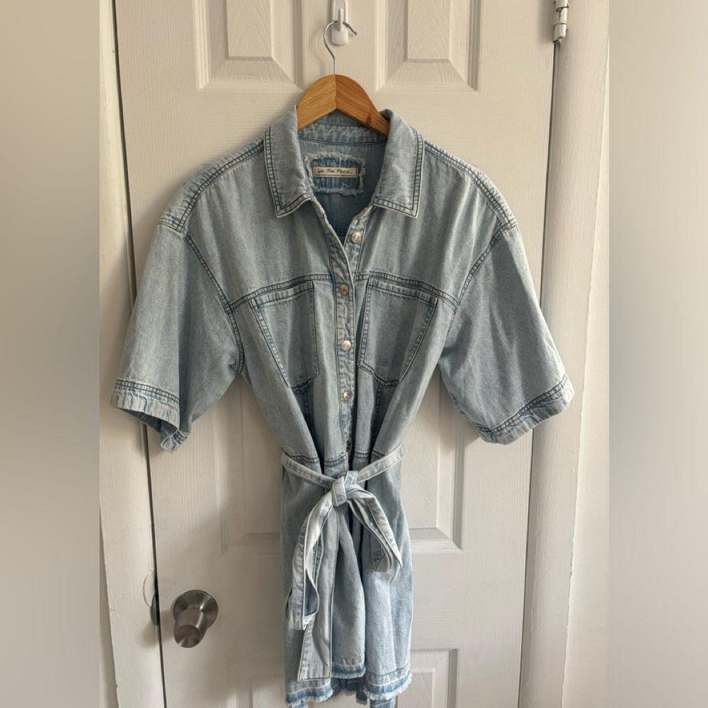 Free People Jenny Denim Tunic Dress